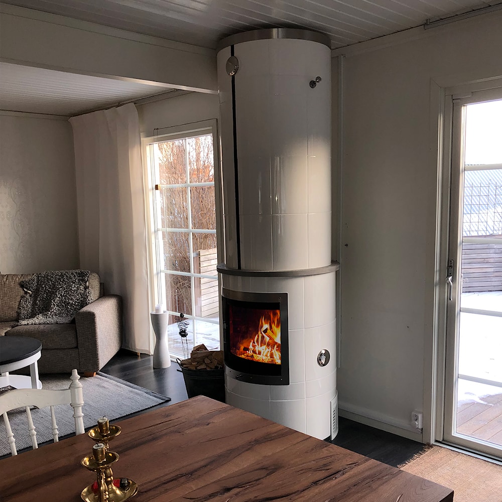 Gabriel Studio 2 helvit kombi Kakelugnar miljöbild