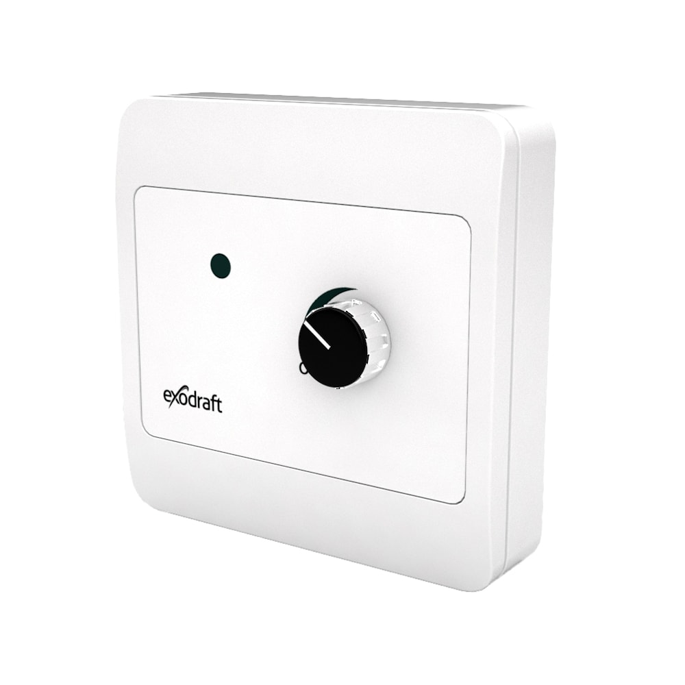 Exodraft EFC16 Styrenhet Rökgasfläktar frilagd