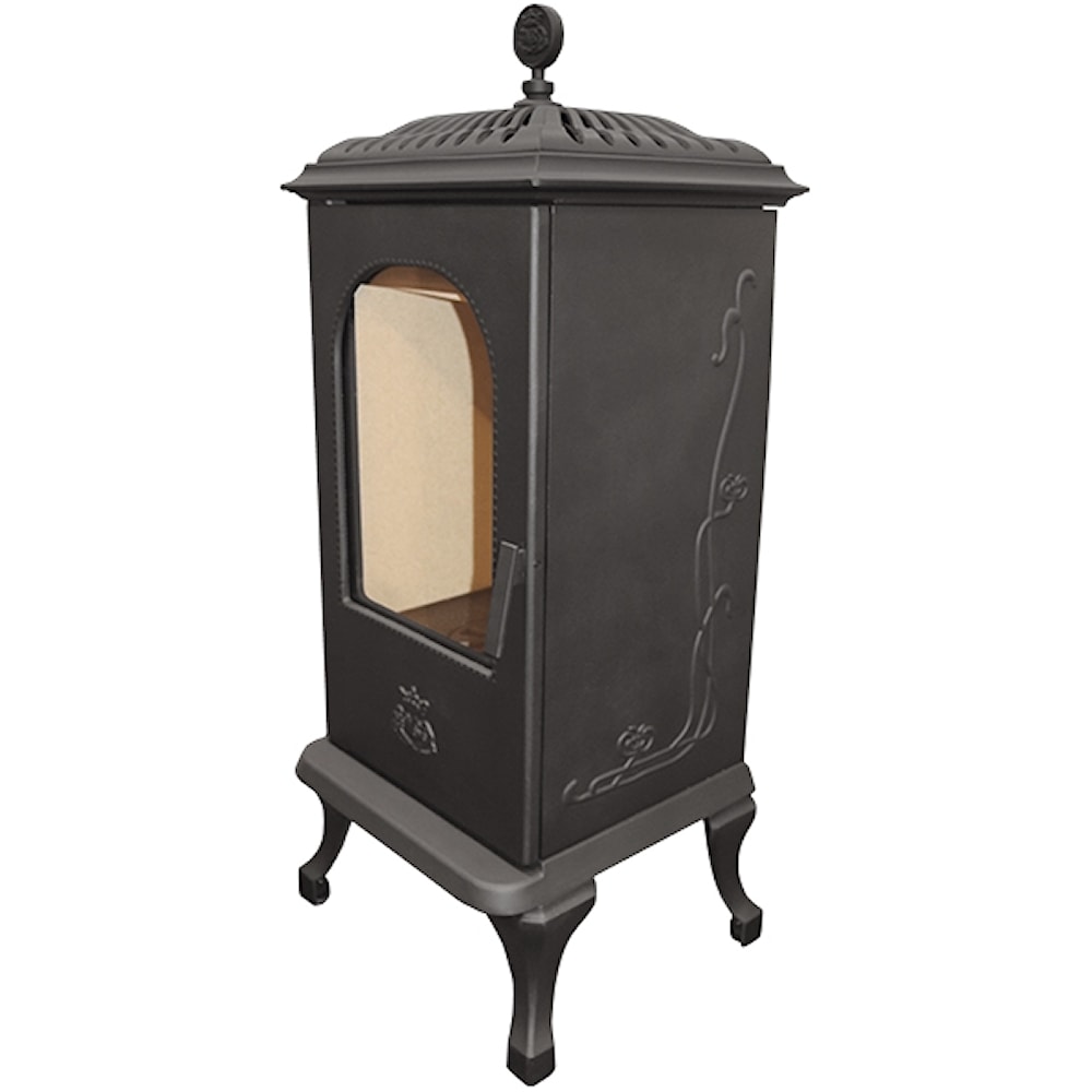 Westbo Victoria 125 med sidoglas Braskaminer miljöbild