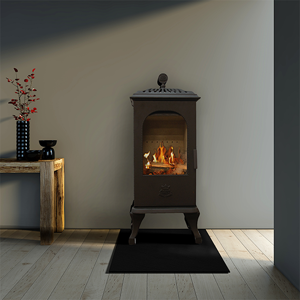 Westbo Victoria 125 utan sidoglas Braskaminer miljöbild