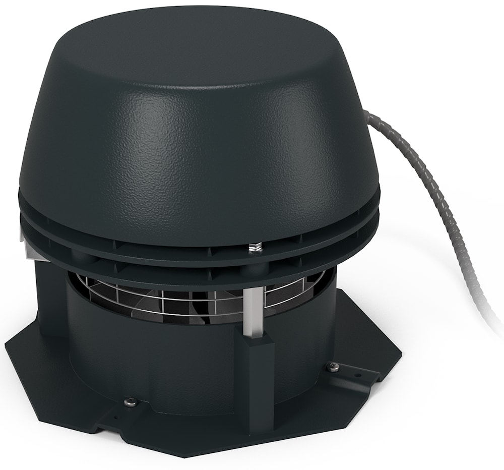 Exodraft RS 12 8-kantig Rökgasfläkt Rökgasfläktar frilagd