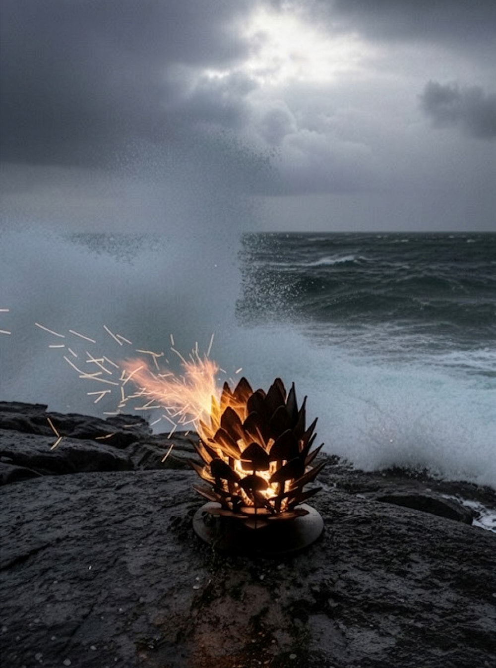 Tommre Kotte Eldkorg Uteeldstäder miljöbild