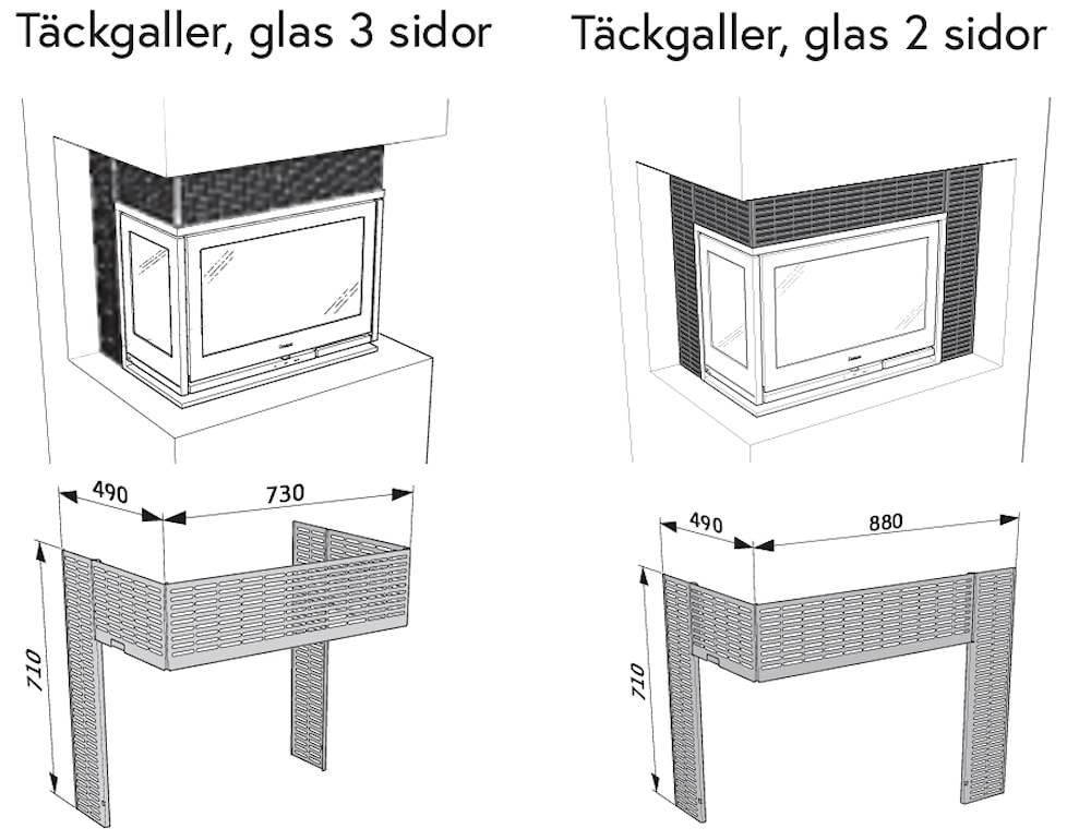 TÄCKGALLER CI8 Tillval frilagd