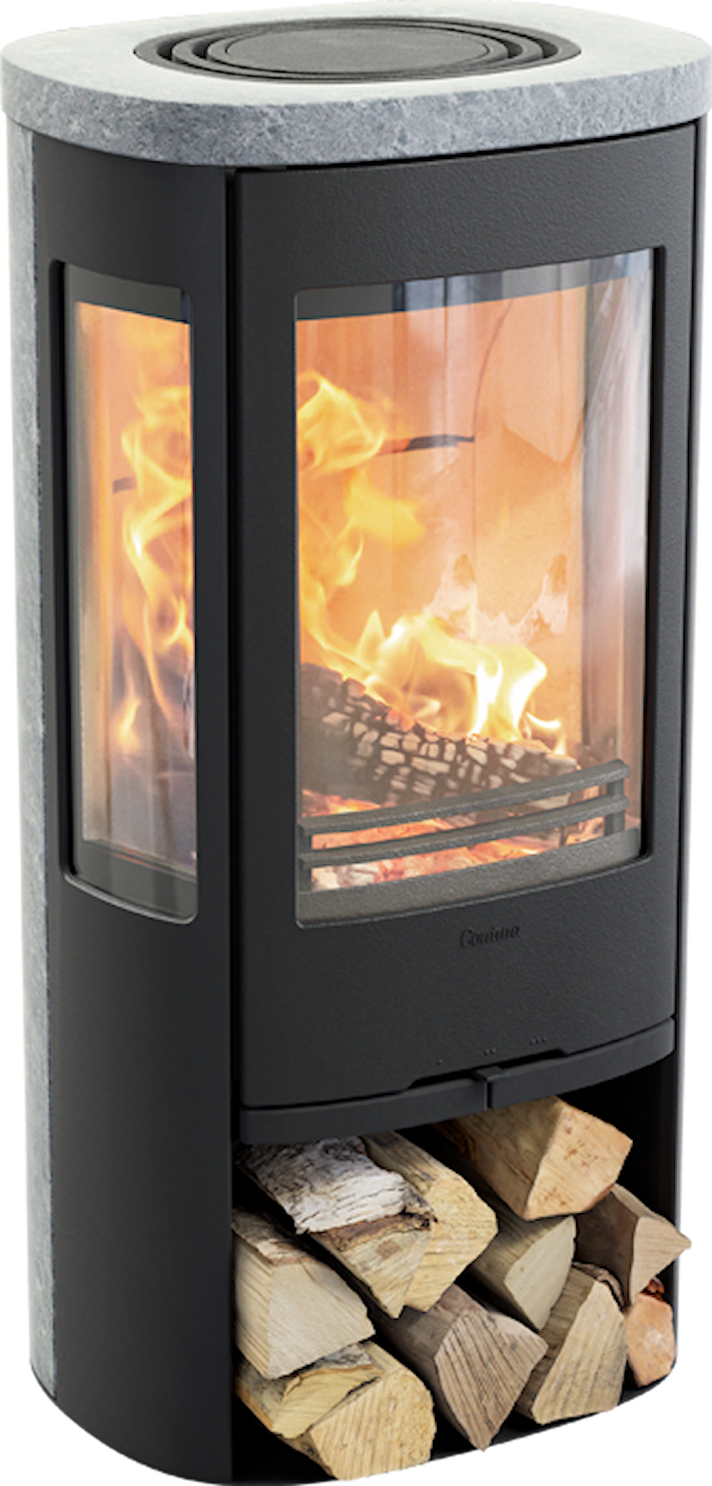 Contura 856T Style Braskaminer frilagd